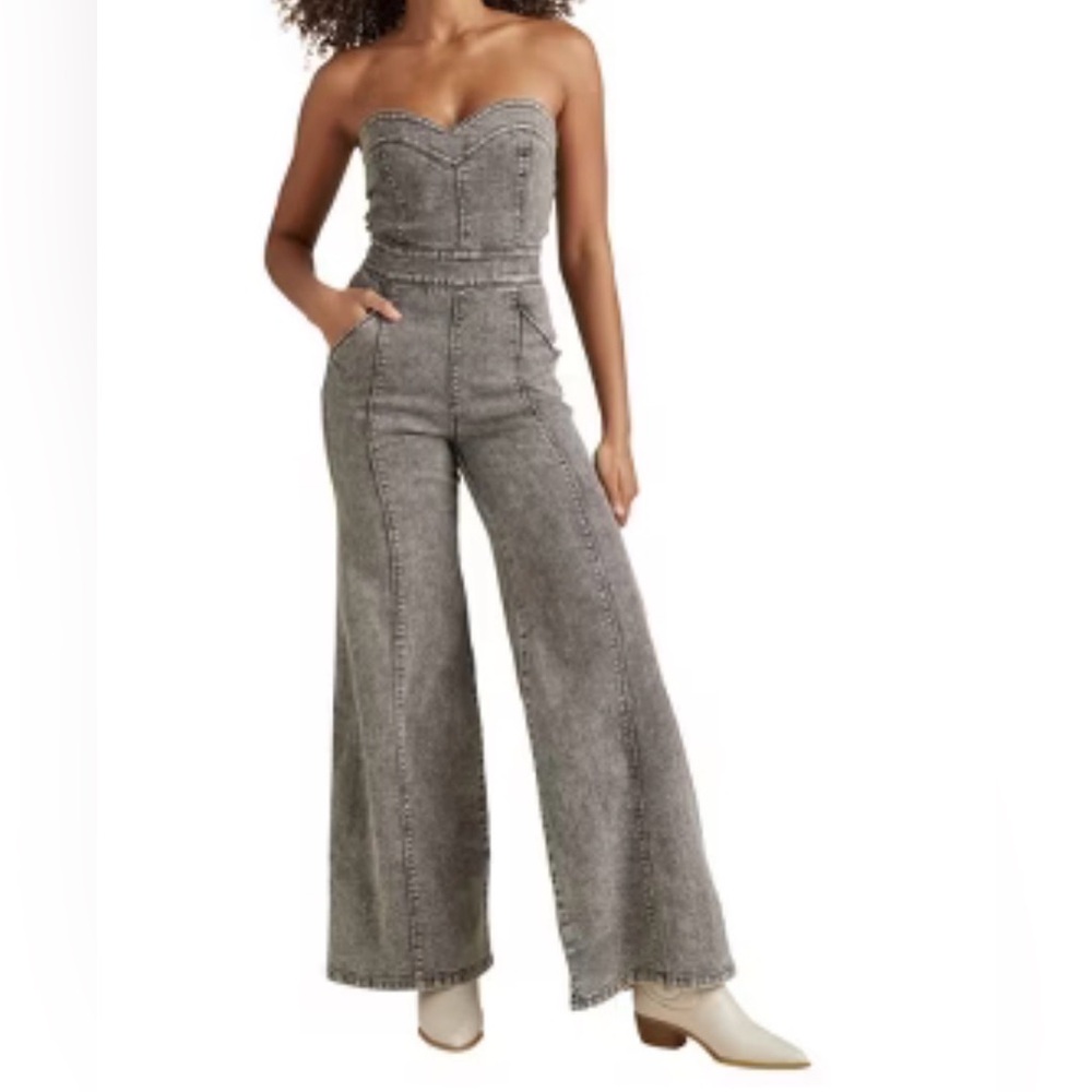 Venus Black Wash Convertible Strap Jumpsuit